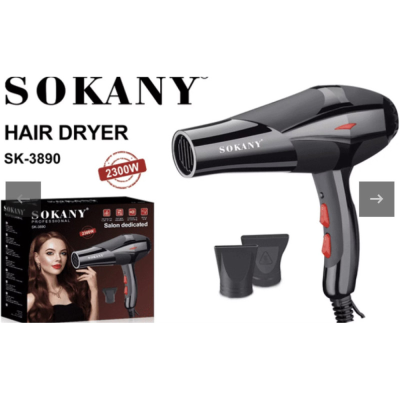 Фен для волос C ионизацией Sokany  HS-3890
