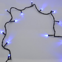 Гирлянда-нить (String-Lights) 100B-7 внутренняя, пров.:черный, 7м (Синий)