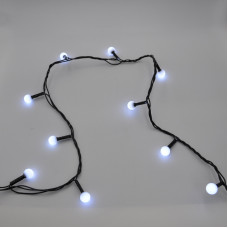 Гірлянда-нитка (String-Lights) 100W-6-2 внутрішня, пров.: чорний, 7м (Білий)
