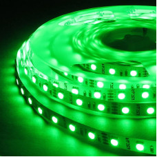 Гірлянда-стрічка LED 5050 G зовнішня, пров.:прозорий, 5м (Зелений)