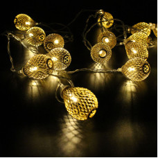Гірлянда-нитка (String-Lights) Metal Ball 20WW-1 внутрішня, пров.:прозорий, 2м (Білий-теплий)