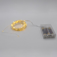Гірлянда-роса (Copper Wire) 100WW-1 Внутрішня Battery, пров.:прозорий, (Білий-теплий)