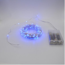 Гірлянда-роса (Copper Wire) 100B-1 Battery внутрішня, пров.:прозорий, (Синій)