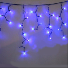 Гірлянда LED 150 3.3Line Short curtain(Бурпурки/Бахрома) B-2 Синя 10M Вул.+з'єдн. Чорний(16)