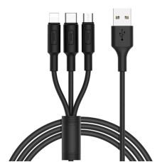 Кабель USB - Lightning + Micro USB + Type-C DATA HOCO X25