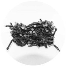 Гірлянда-нитка (String-Lights) 100WW-4 внутрішня, пров.: чорний, 7м (Білий-теплий)