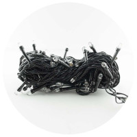 Гирлянда-нить (String-Lights) 100WW-7 внутренняя, пров.:черный, 7м (Белый-теплый)