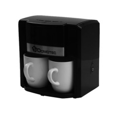 Кавоварка DOMOTEC MS-0708 Чорна (500Вт, 2 кер. чашки по 150мл)
