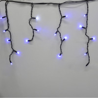 Гірлянда-бахрома (Icecle-Lights) 120 Short curtain-B-2 зовнішня, пров.: чорний, 5м (Синій)