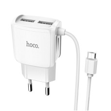 Зарядний пристрій USB HOCO C59A 2-USB + Кабель USB-MicroUSB