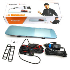 Видеорегистратор DVR A29  (TouchScreen, HD1080 зеркало под две камеры)