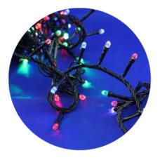 Гірлянда-нитка (String-Lights) 200M-4 внутрішня, пров.: чорний, 10м (Різнокольорова)