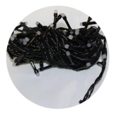 Гірлянда-нитка (String-Lights) 200W-4 внутрішня, пров.: чорний, 10м (Білий)