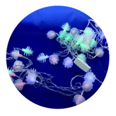 Гірлянда-нитка (String-Lights) 40Plastic-2 внутрішня, пров.: чорний, 5м (Різнокольорова)