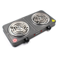 Плита электрическая Domotec MS-5802 2кф., 2000Вт. (Серый)