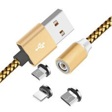 Кабель USB - Lightning + Micro USB + Type-C Magnet X-CABLE M3
