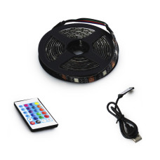 Світлодіодна стрічка SMD5050-RGB універсальна, пров.:чорний, 5м (Різнокольорова)
