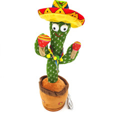 Танцюючий кактус-МЕКСИКАНЕЦЬ, що співає Dancing Cactus Mexi (120 пісень з підсвічуванням)