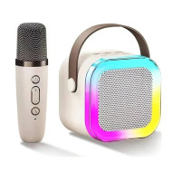 Мини-детское караоке с подсветкой RGB K12 (1 микрофон)