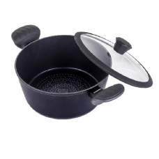 Каструля з алмазним антипригарним покриттям та кришкою EDENBERG EB-3488 6.7л